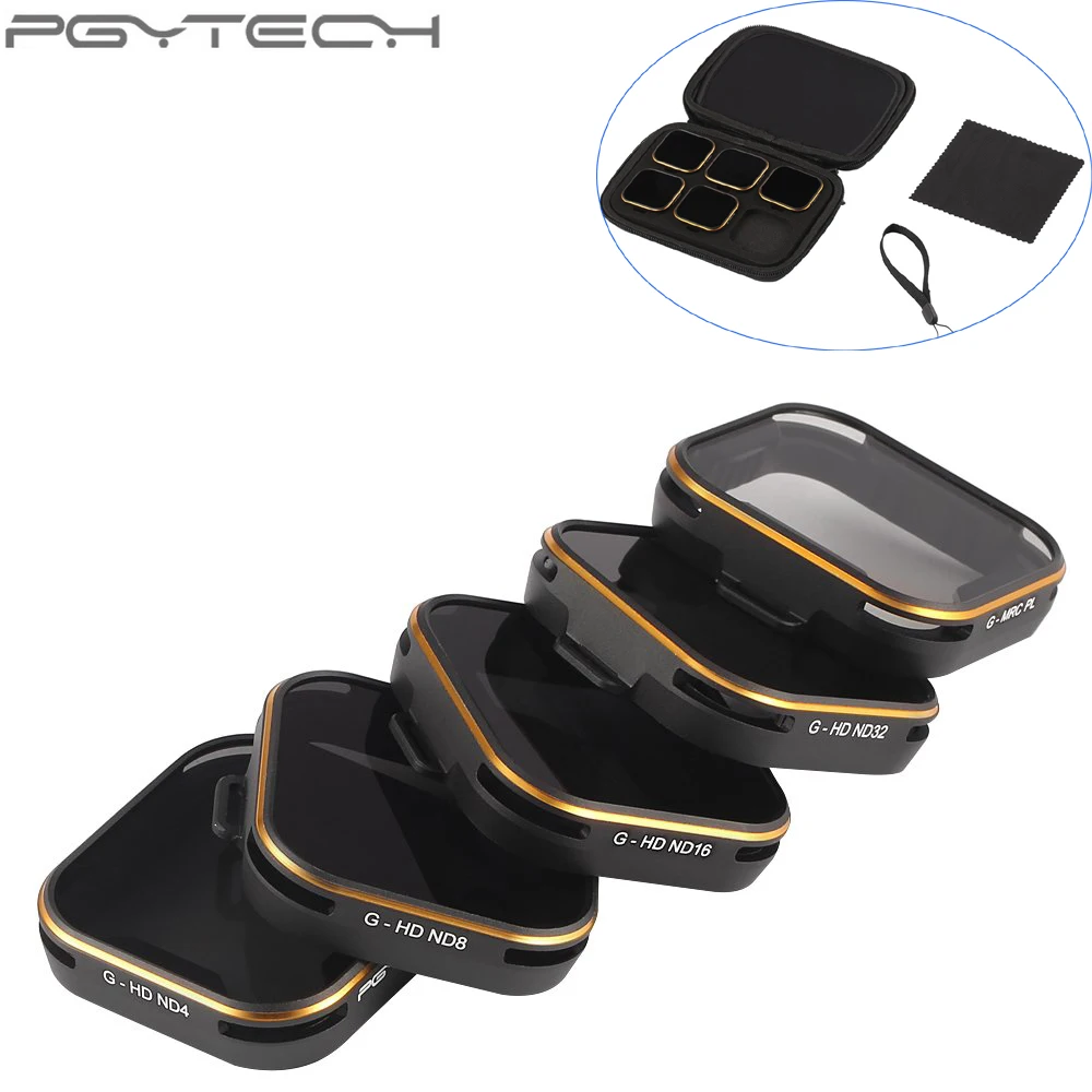 

PGYTECH 5pcs/bag Lens Filters ND4+ND8+ND16+ND32+PL Filter for GOPRO Hero 5 Camera Accessories