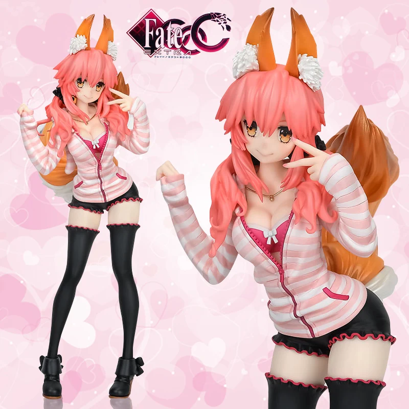 

25CM Fate/EXTRA CCC Tamamonomae Action Figure Informal Dress Ver. Caster Doll PVC ACGN figure Toy Dowin Anime tz#12