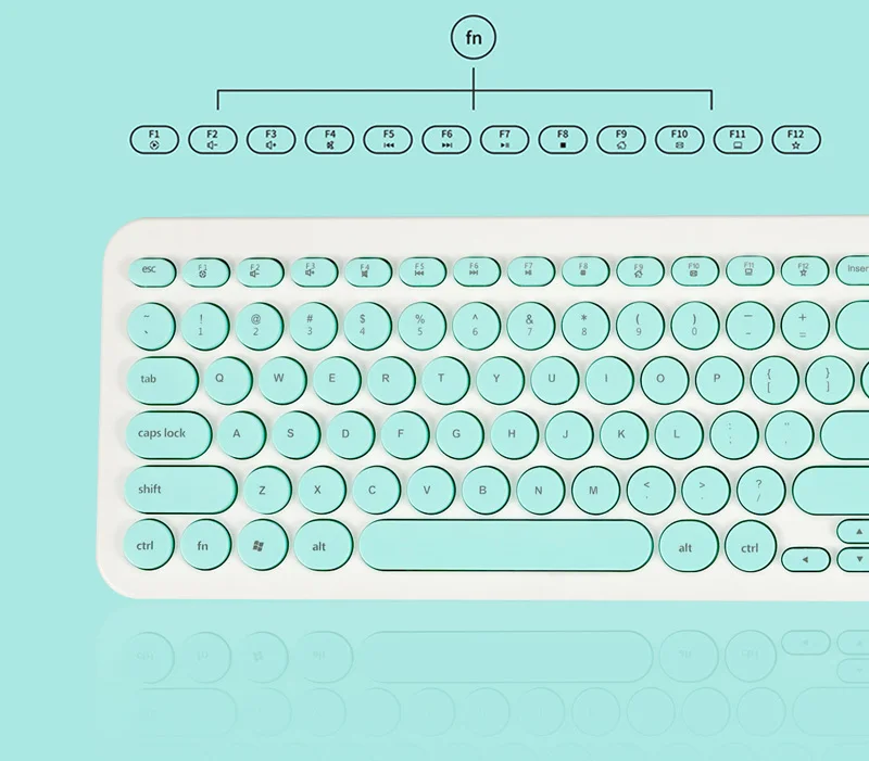 Розовая Милая клавиатура мини-клавиатура в стиле ретро 96 клавиш USB Проводная круглая клавиатура для компьютера