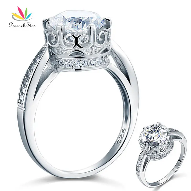 

Peacock Star Vintage Style 2.5 Ct Solid 925 Sterling Silver Wedding Engagement Ring Jewelry CFR8094