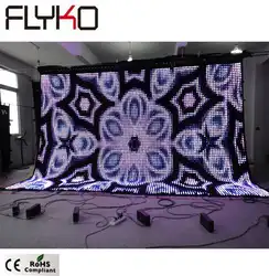 Flyko огнестойкие бархат двухслойные P50mm 4x6 М DJ Booths звезда ткань Booths светодиодный видео шторы