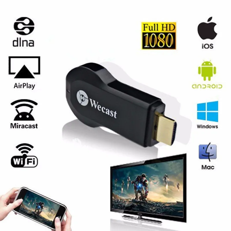 Wecast rk2928 Miracast HDMI донгл ТВ-палка WiFi Дисплей приемник ezcast для Google медиа стример не требуется приложение