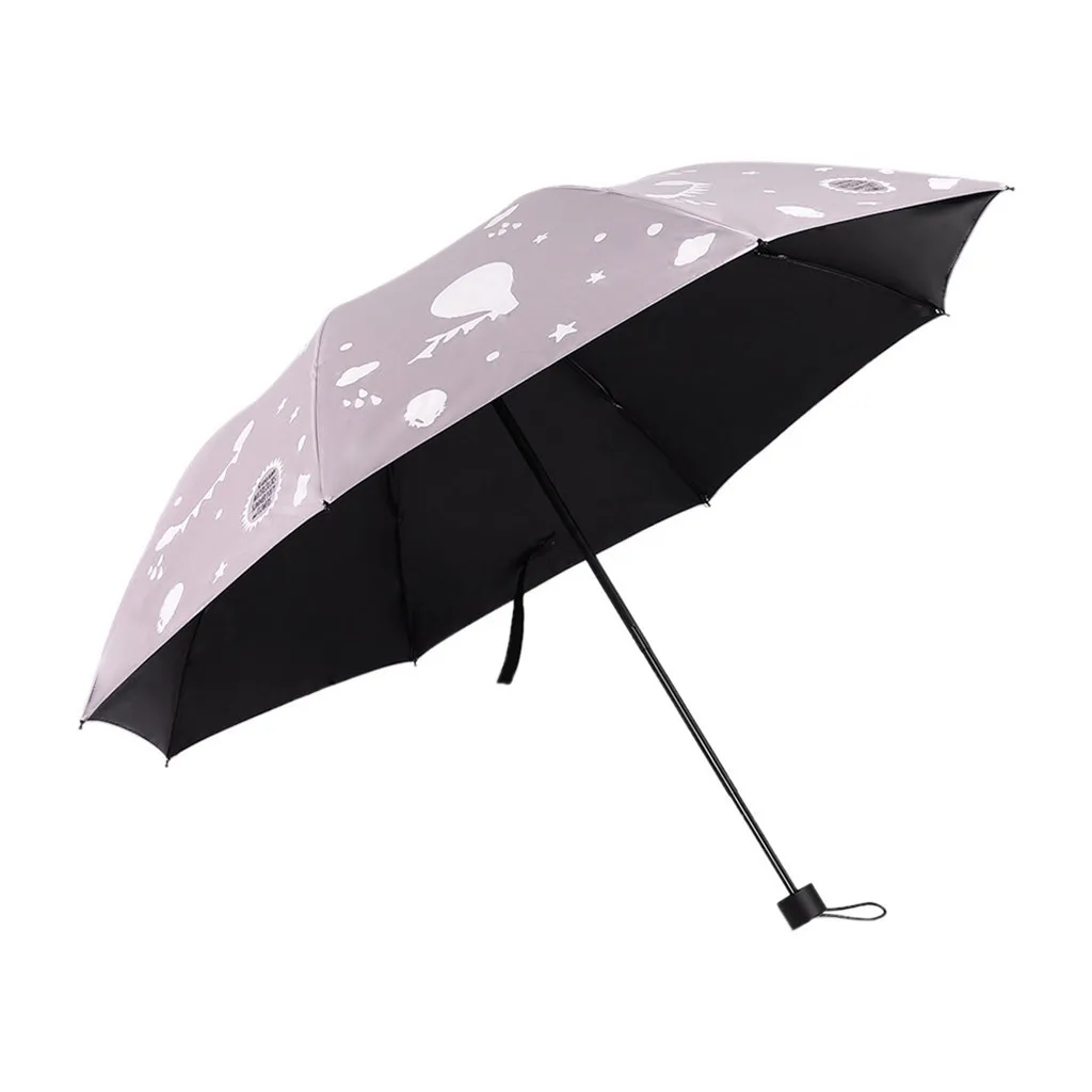 Модный анти-УФ зонтик дождь женский Ветрозащитный прочный 3 Складные солнцезащитные зонты портативный Солнцезащитный Женский зонтик 8 кости
