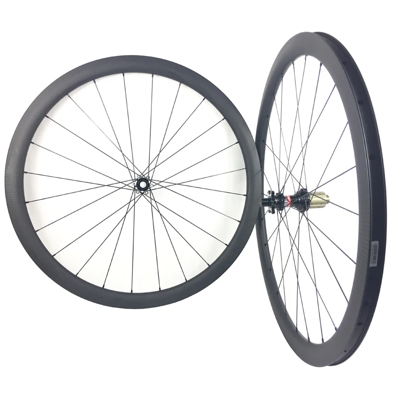 700C 38mm deep tubeless 25 wide road disc bicycle carbon wheelset