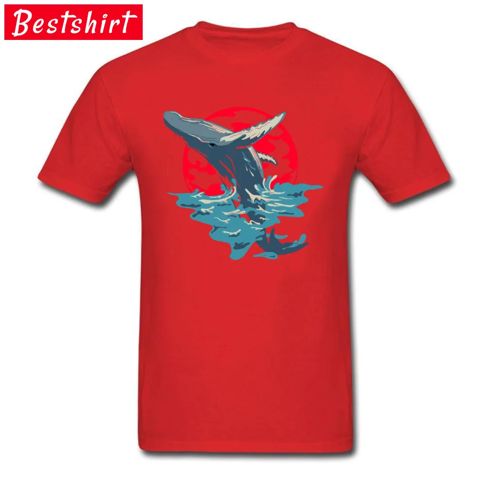 Humpback-Whale- Classic T-shirts for Men Pure Cotton Summer/Fall Tops Shirts Design Tops Shirt Short Sleeve Funny Crew Neck Humpback-Whale- red