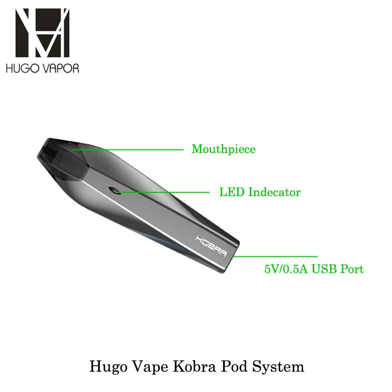 Новейший картридж Pod Vape Kit Hugo Vapor Kobra стартовый набор система Все в одном 1 8 мл 500 мАч