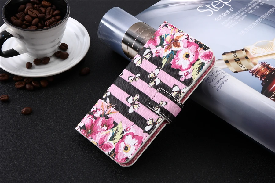 Cartoon Wallet Case for Prestigio Muze G5 H5 J5 U3 V3 LTE 5522 5523 5524 3515 3495 Wize Y3 3406 DUO PU Leather Cover Phone Bag