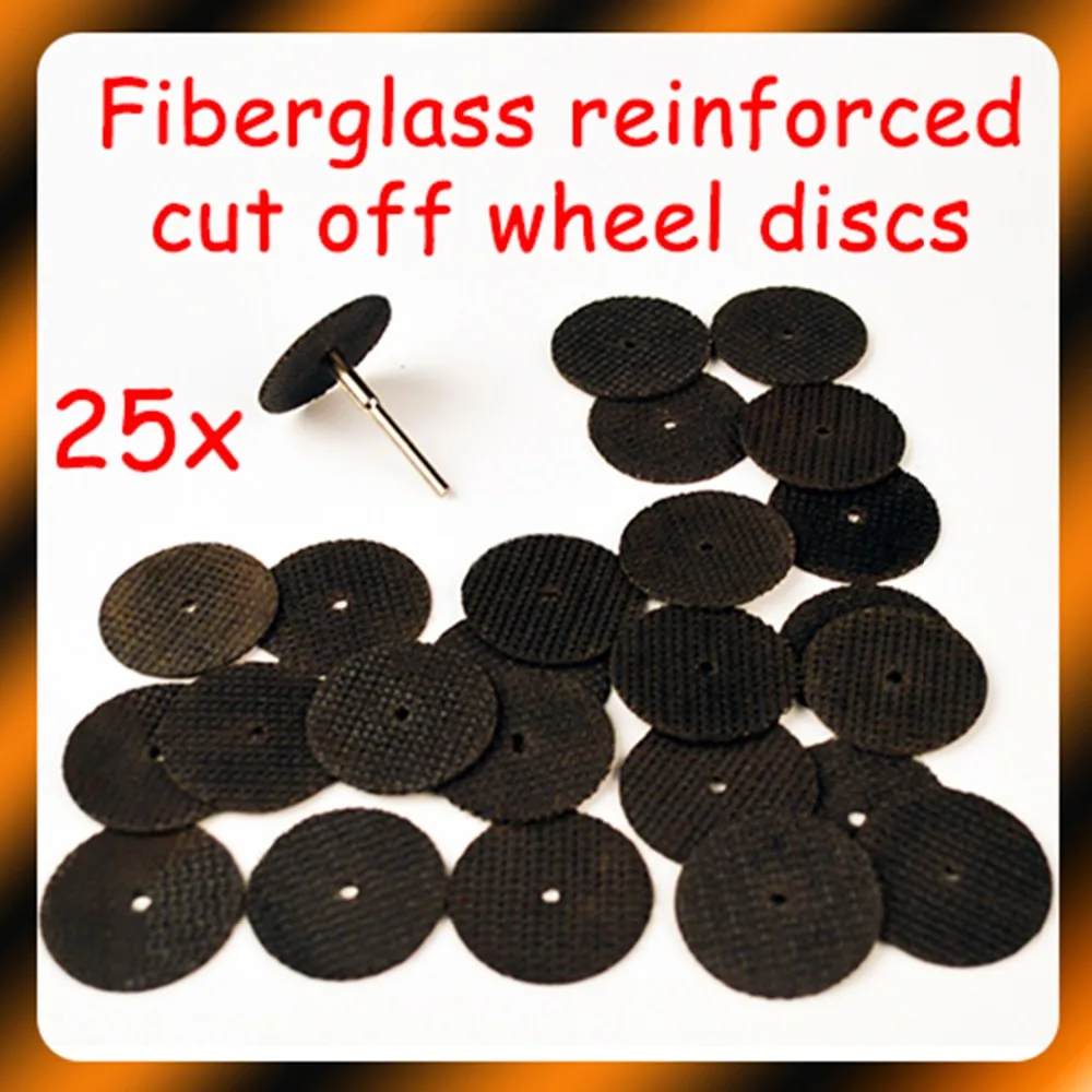SSOOGTECH 25PCS 32mm Fiberglass Reinforced Cut Off Wheel Disc + Extension Rod 1/8&quot Drill Accessories for Dremel Tool | Инструменты