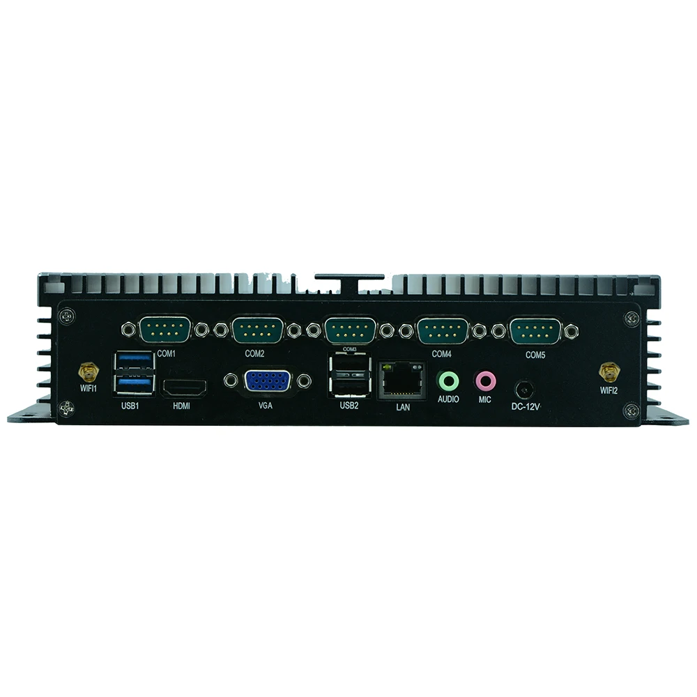 Partaker Q2 Fanless Embedded PC Quad Core J1900 with 6 COM 2 COM for RS485 (7)