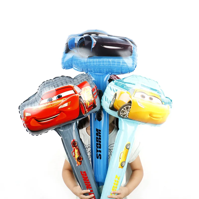 

3pcs/lot cars Theme Aluminium Foil The balloon hammer Kids Birthday Party Decorations Supplies Inflatable Balloons