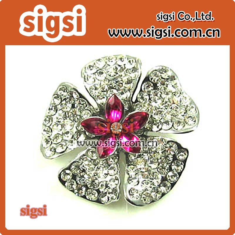 Metal fashion crystal bulk rhinestone brooch photo