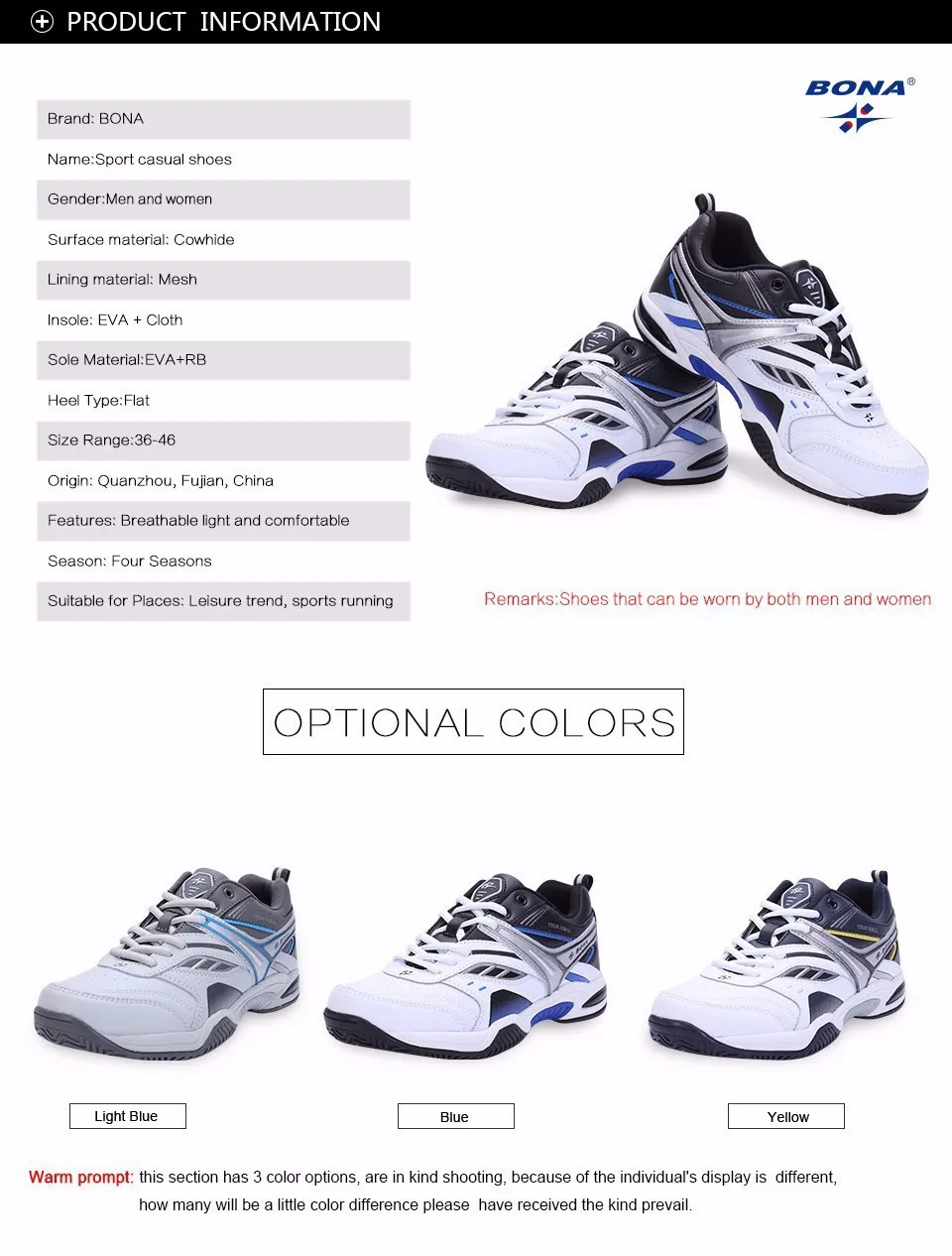 BONA New Classics Style Men Tennis Shoes Lace Up Men Sport Shoes Top Quality Comfortable Male Sneakers Shoes Fast Free Shipping
