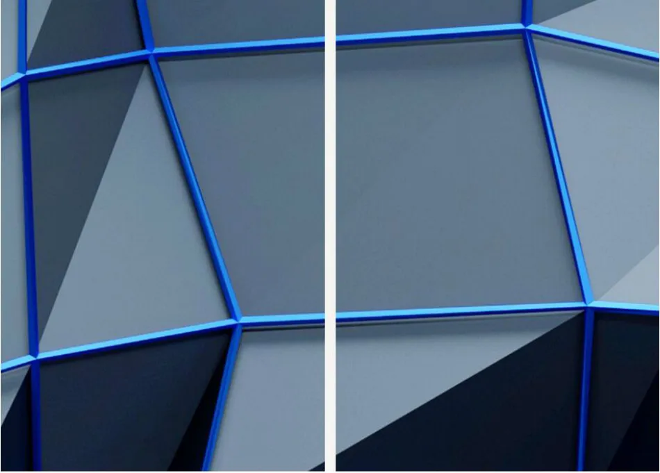 Современная Абстрактная 3D стереоскопическая темно-синяя Геометрическая многоугольная настенная бумага 3D бар офис студия промышленный Декор настенная бумага 3D