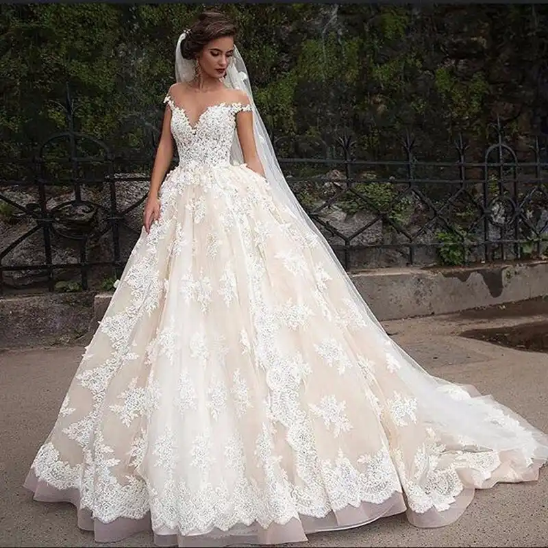 Vestidos De Novia Vintage Encaje Pavo 2018 Vestido De Baile Sexy Vestido De Novia Libano Fuera Del Hombro Tunica De La Capilla Del Matrimonio Tren Vintage De Encaje Vestido De Novia Robe De Mariageboda