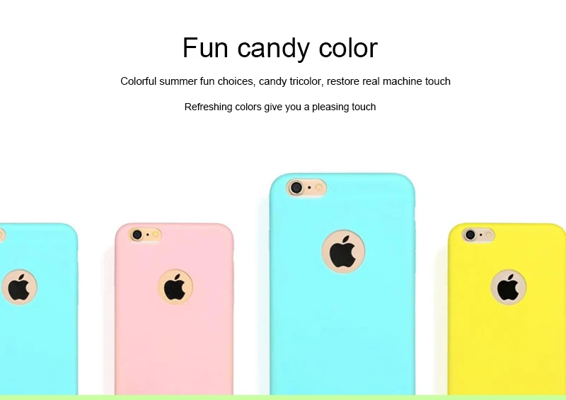 Phone Case For iPhone 7 6 6s 8 X Plus 5 5s SE XR XS Max Candy Color Silicone Couples Soft Simple Solid Color Fashion Case Cover