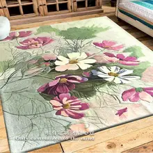 Европейский и американский шерсть цветочный ковер для гостиной спальни прихожей коридора модные цветочные современные коврики с узором