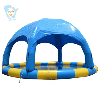 

Dia 8m Large Inflatable Water Walking Ball Pool Swimming Pool with Inflatable Dome Tent Commercial Water Games Customize