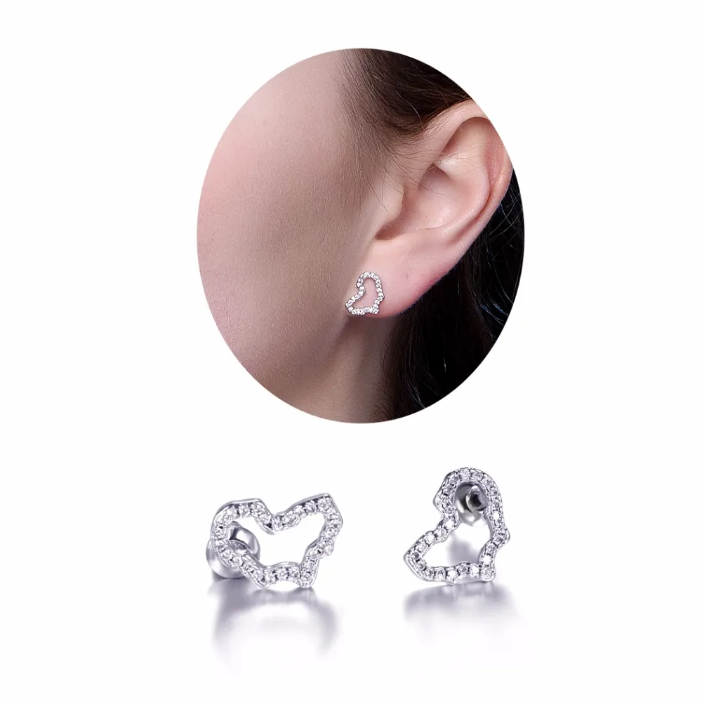 

Tiny Africa Map Stud Earrings Pave Setting AAA Cubic Zirconia Gold/Silver African Earrings African Jewelry E8015