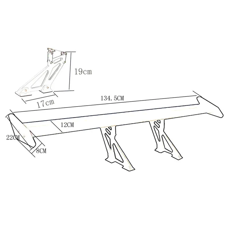 Spoiler posteriore per auto, rivestimento laterale per ala, decorazione
