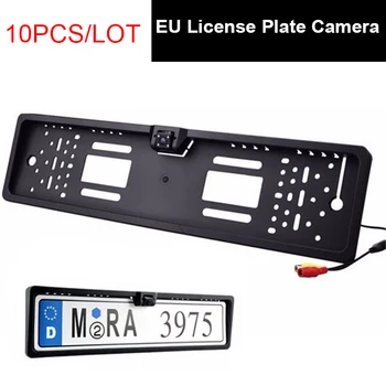 

10 PCS EU Rear View Backup Camera European Car License Plate Frame Auto Reverse Rear View Backup Camera 4 LED Night Vision