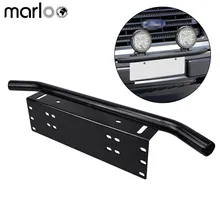 Marloo Cromo Luz Offroad/LED Barra de Luz Automóveis Touro Bar Placa de Montagem do Amortecedor Dianteiro Farol Bracket Suporte Para Jeep