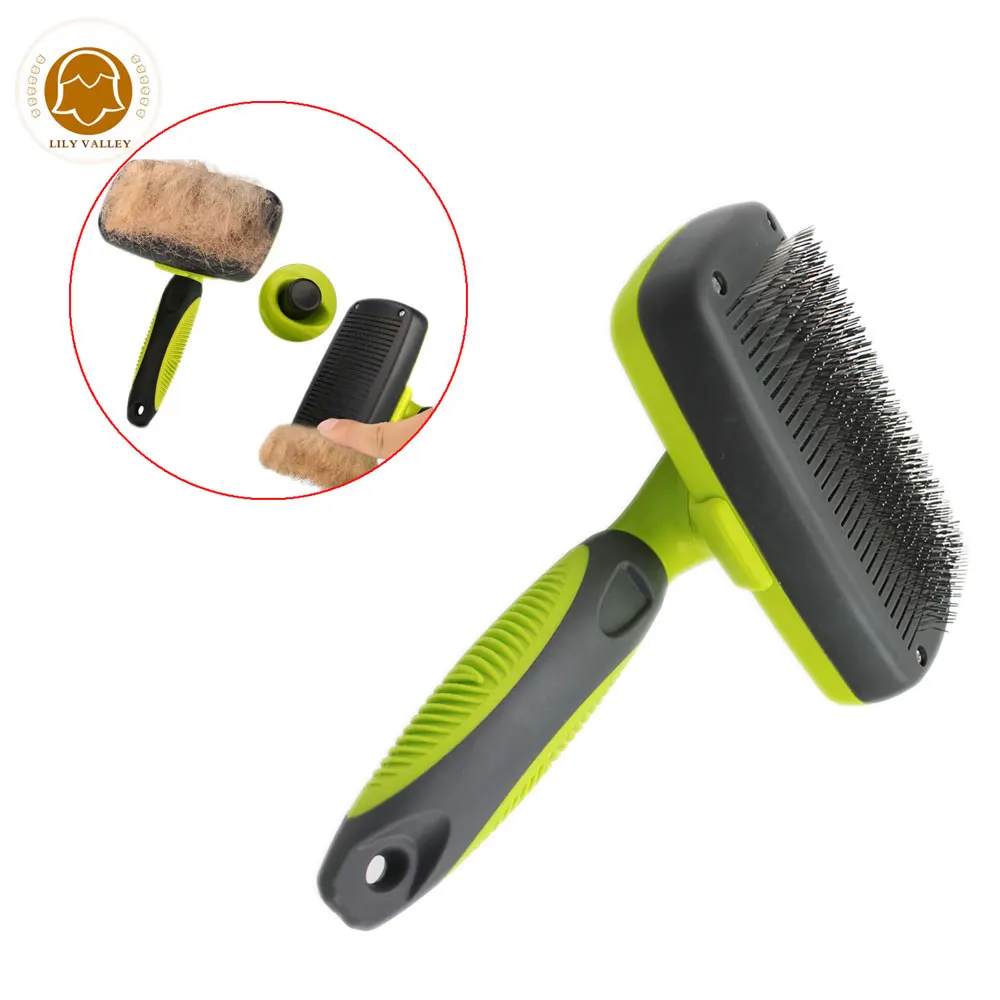 Super Useful Self Cleaning Slicker Brush for Dogs Cats Pet Deshedding