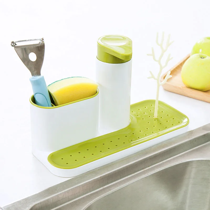 

Sponge Kitchen Draining Rack Detergent Box Sponge Holder Dish Storage Rack Sink Self Bathroom Organizer Stands Soap Jewelry Rack
