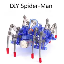 Пазл DIY Собранный паук детские игрушки Электрический робот паук креативные технологии игрушки Бесплатная доставка