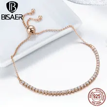 Стерлингового серебра 925 пробы женские Сверкающие Золотые пряди браслет Роскошные AAA цирконовое колечко теннисные браслеты девушки модные ювелирные изделия