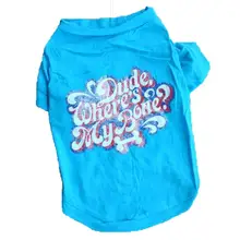 Милая тонкая одежда для щенков, летняя Мягкая Спортивная футболка для собак, одежда в подарок