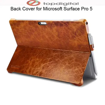 

Oil Wax Leather Case for Microsoft Surface Pro 5 cover Tablet Stand Fold Holder for Surface Pro5 2017 icarer Laptop Backcase Men