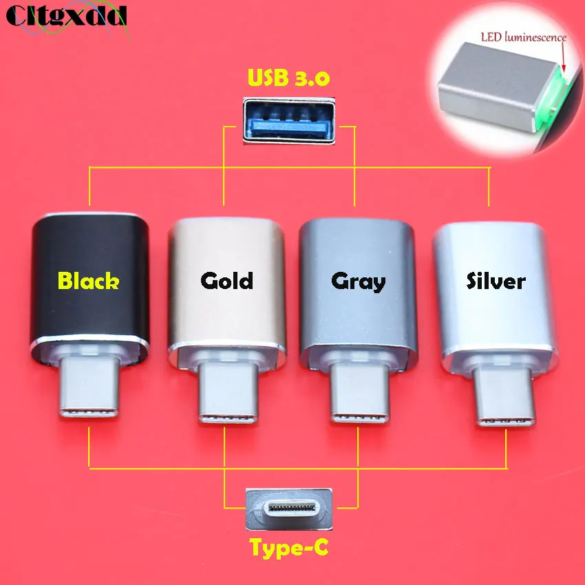 

cltgxdd USB Type C to USB 3.0 Converter USB Type-C OTG Adapter for Chromebook Macbook Huawei P9 Xiaomi 4C Nexus 5X 6P LG G5