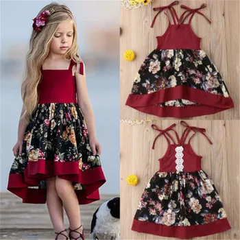 

2019 Fashion Toddler Kids Baby Girls Clothes Floral Party Tutu Dress Sundress Children Formal Princess Dress