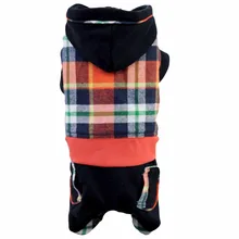 Warm Winter Pet Dog Clothes Dogs Costume Cute Tartan Pets Hoodie Coat Jacket Autumn Jumpsuit Clothing For Puppy Dogs Hoopet