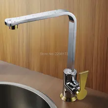 Высокое качество латунь хромированная и золотая отделка кухонный кран осмос Серебро Хромированная отделка поток смеситель для раковины