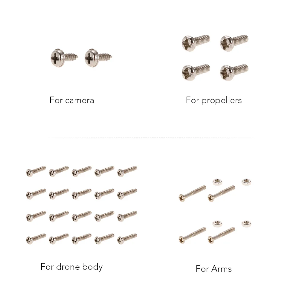 2 шт. металлический винт упаковка запасных частей шурупы Набор для VISUO XS809 XS809HW XS809W складной Дрон Радиоуправляемый квадрокоптер
