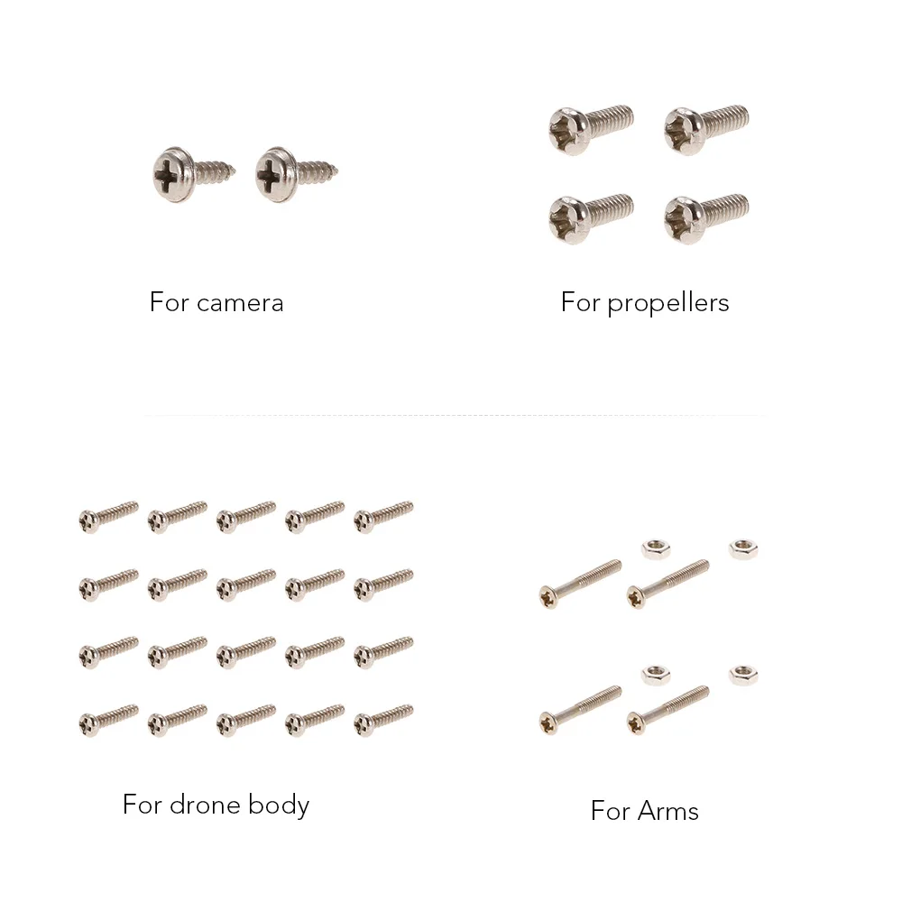 

2pcs Metal Screw Pack Spare Parts Screws Set for VISUO XS809 XS809HW XS809W Foldable Drone RC Quadcopter