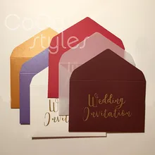 Cocostyles индивидуальный дизайн арт бумажный конверт с золотым фольгированием печать для всех видов Свадебные деловые вечерние приглашения