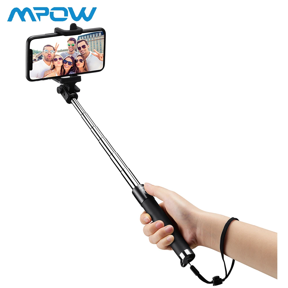 

Mpow iSnap X One-piece Bluetooth Selfie Stick Extendable U-Shape Self-portrait Monopod with Built-in Bluetooth Remote Shutter
