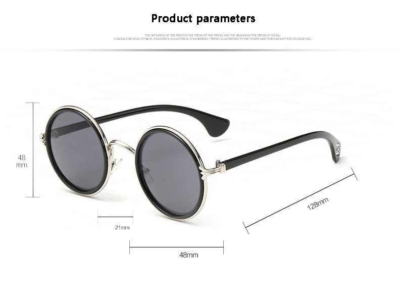 BOYSEEN, круглые солнцезащитные очки для женщин и мужчин, Ретро стиль, металлическая оправа, очки, линзы, солнцезащитные очки для мужчин и женщин, оптические очки UV400 435