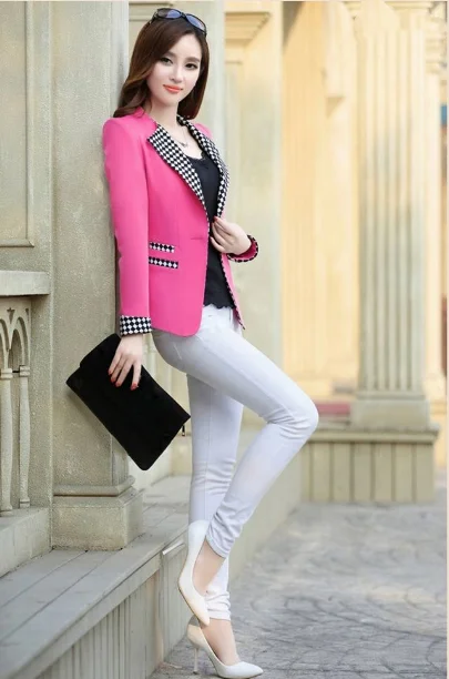 Mr.nut women's jacket fashion suit new Korean version of the commuter long-sleeved suit collar small suit