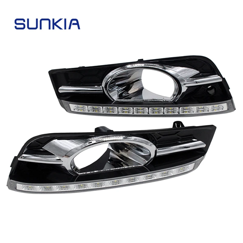 SUNKIA Waterproof LED Daytime Running Light DRL For Chevrolet Cruze 2009 2012 DRL Fog font b