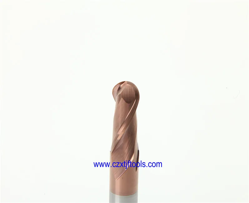 

R7*28*D14*80*4F Solid Carbide 4 Flutes Ball Nose End Mill, Metric, 55HRC, TiXCo Coated For Hard Steel