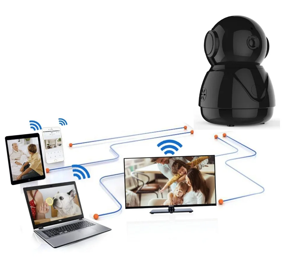 Seculink 1080P Home IP Camera Pan/Tilt Night Vision Motion Detection Alarm 2-Way Audio WiFi Wireless Video Monitoring