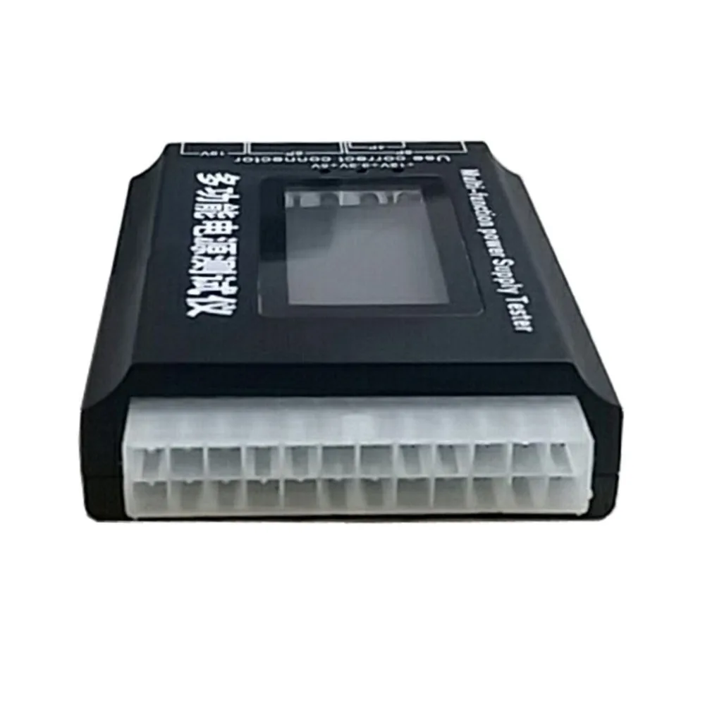 جديد الرقمية lcd pc الكمبيوتر pc امدادات الطاقة فاحص 20/24 دبوس sata hdd الفاحصات امدادات الطاقة فاحص مدقق أسود دروبشيبينغ
