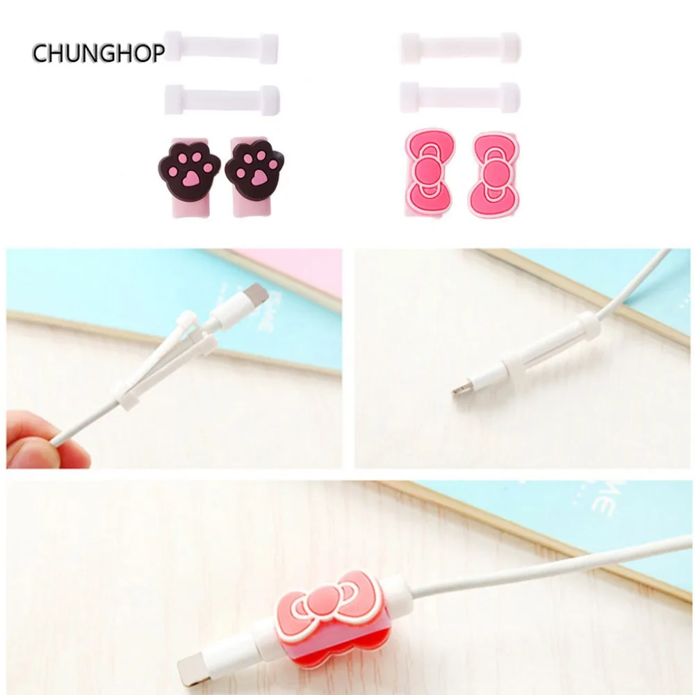 Чехол для телефона CHUNGHOP kawaii С мультяшным рисунком Защитная пленка кабеля USB