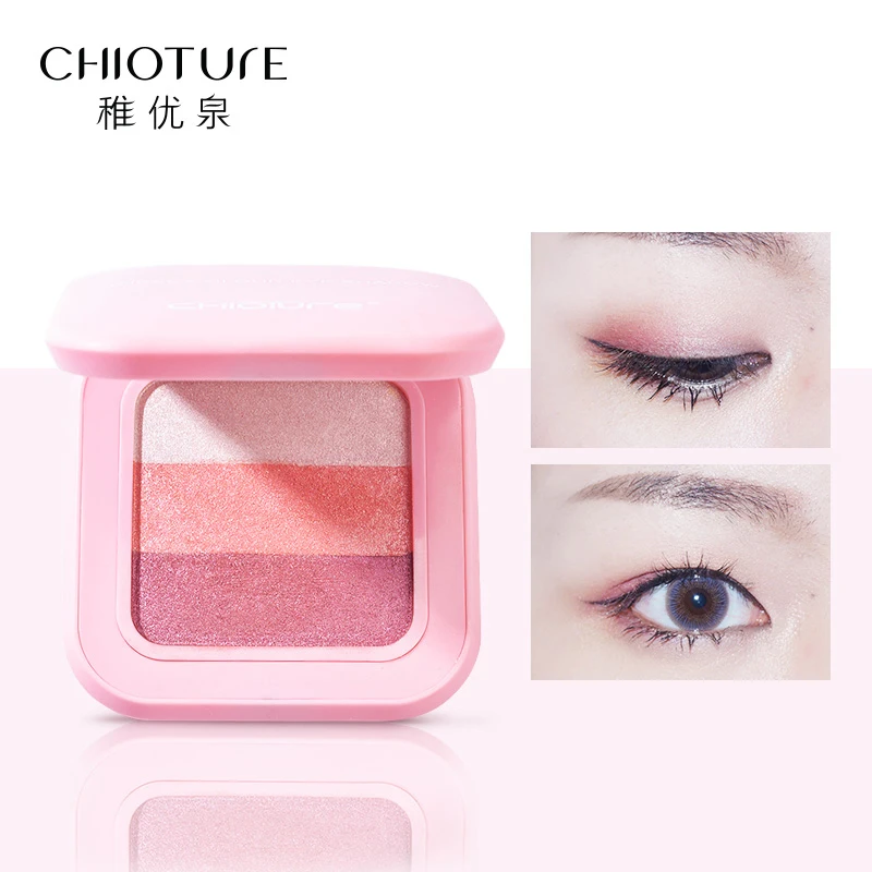 

CHIOTURE Brand Light Shimmer Matte Eyeshadow Pallete 3 Color Make Up Palette Maquillage Paleta Sombra Paletas De Sombras De Ojos