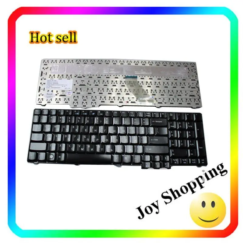Глянцевая черная клавиатура для ноутбука RU(Россия) для acer aspire 9400 AS9300 AS7000