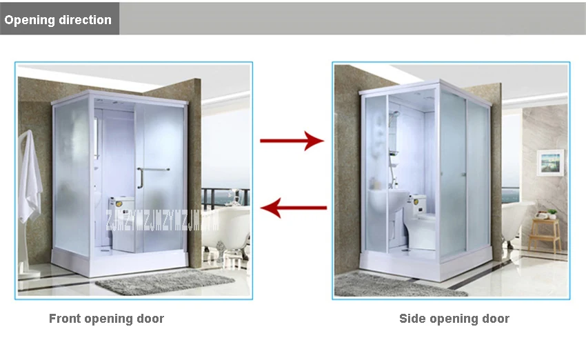 wx9001 Home Shower Room High-quality Rectangular One-piece Shower Enclosure Shower Cabins Integrated Bathroom Shower Room 220V