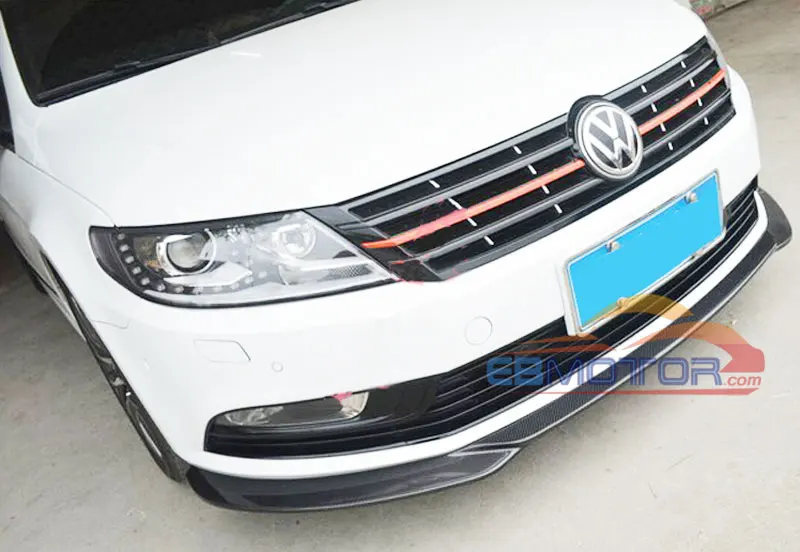 Окрашенные волокна стекло передний спойлер для VW Passat CC 2013 2015 V079F|Панар-штанги| |